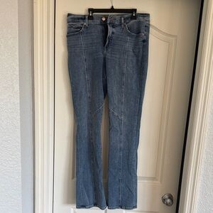 Express Dark Blue Flare Jeans